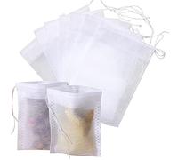 200 sacchetti da tè vuoti con infusore con cordoncino, sacchetti per filtro per spezie, filtro per tè, tè, caffè, frutta, tè, spezie, polvere, 10 x 12 cm