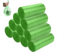 200 sacchetti della spazzatura da 20 l, particolarmente resistenti agli strappi e impermeabili, riciclabili, per la cucina, per la raccolta dei rifiuti e dei materiali riciclabili (50 x 45 cm, verde)