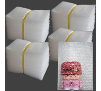 200 sacchetti e sacchetti a bolle d'aria, 15,2 x 20,3 cm, trasparenti, a doppia parete, per lo spostamento e la conservazione, forniture per la spedizione e l'imballaggio per piatti, bicchieri, piatti