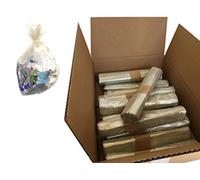 200 Sacchi trasparenti 70x110 immondizia raccolta differenziata, 20 rotoli da 10, Sacchi spazzatura grandi condominiali.