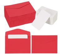 200 Set Bustine 4.5x3.2" con Cartoncini per Laurea, Rosso per Graduation