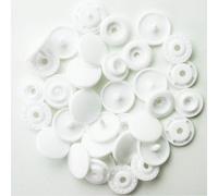 200 set di bottoni a pressione, misura 20 T5 in resina plastica, per abbigliamento e artigianato, per pantaloni, vestiti, progetti fai-da-te 50 paia nere,200 paia Bianco (100+100),200 paia Nero (100+1