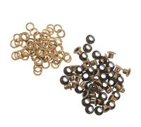 200 Set Occhielli Metallici con Rondelle per Cuoio e Scarpe, Ferro | Progetti Creativi e Materiali Robusti, Bordi Lisci, Forza Uniforme, Resistenza All'usura