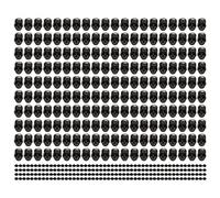 200 Set Skull Rivets Gothic Style Zinc Alloy Metal Studs, Skull Prong Stud DIY Accessories with Matching Screws for Shoes Clothing Bags Leather Craft and Custom Fashion Design (Argento Nero)