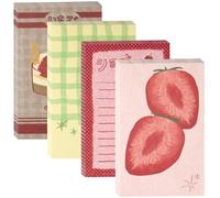 200 Sheets Strawberry M5 Note Pads Kawaii Scrapbook Paper To Do List Notepad 2.63X4.13 IN Cute Notepads Bulk Decorative Paper Strawberries Desserts Grid Note Pad Memo Pad Journaling Office Supplies