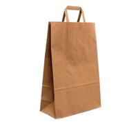 200 Shopper buste in carta avana tinta unita con manici 22x10 h32 cm