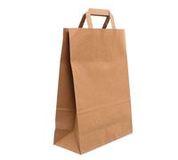 200 Shopper buste in carta avana tinta unita con manici 27x12 h36 cm