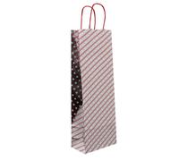 200 Shopper buste natalizie Christmas argento per bottiglie 14x8 h38,5 cm