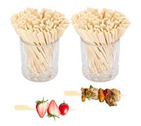 200 Spiedini,Finger Food,Spiedini Legno,Spiedini Barbecue,Stuzzicadenti Per Feste,Stuzzicadenti Decorativi,Stuzzichini Per Aperitivo,Spiedini Da Cocktail,Cocktail Toothpicks,Spiedini Frutta Lavabili