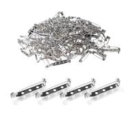 200 spille di sicurezza, spille di sicurezza, con chiusura a barra posteriore, in acciaio inox, per vestiti, artigianato, cucito, cucito, orli (32 mm)