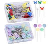200 spilli da sarto, accessori per trapunte, accessori fai da te, aghi per cucito, aghi a farfalla (multicolore)