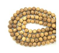 200 splendide perline sfuse in palissandro naturale lucidato, 10 mm, per la creazione di gioielli fai da te e artigianato fatto a mano (52, cu)