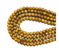 200 splendide perline sfuse in palissandro naturale lucidato, 6 mm, per la creazione di gioielli fai da te e artigianato fatto a mano (63, jd)