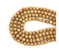 200 splendide perline sfuse in palissandro naturale lucidato, 6 mm, per la creazione di gioielli fai da te e artigianato fatto a mano (49, jd)