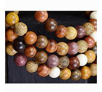 200 splendide perline sfuse rotonde in palissandro lucidato, 8 mm, per la creazione di gioielli fai da te e artigianato fatto a mano (75, jd)