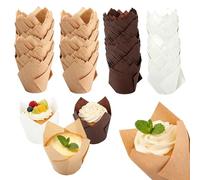 200 Stampi per Muffin in Carta 3 Colori Forma Tulipano