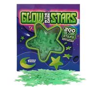 200 Stelle Luminose Fluorescenti 3D Autoadesive - Decorazione per Soffitto e Pareti della Cameretta, Stelle e Luna Colorate per Creare un Magico Cielo Stellato, Lunga Luminosità e Facile Applicazione