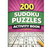 200 Sudoku Puzzles Activity Book: Easy to Medium Sudoku with Solutions | Brain Game Puzzle Book for Teens and Adults