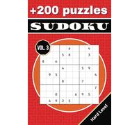 +200 Sudoku Puzzles: For adults | Only hard level puzzles | Brain-boosting way to spend your time