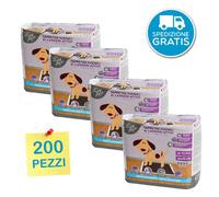 200 tappetini cani 60x90 al carbone attivo traverse adesive assorbenti per cane