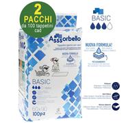 200 Tappetini igienici Asssorbello Basic 60x90 cm per cani - 2 pacchi da 100 pez