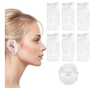 200 tappi per orecchie da doccia, impermeabili, trasparenti, con fasce elastiche, tappi per le orecchie in plastica, per la casa, l'hotel, la doccia e il bagno