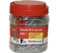 200 TASSELLI FISCHER CON VITE SX 6 S AL PREZZO DI 150 + PUNTA SDS 6.