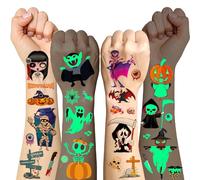 200 tatuaggi per Halloween, per bambini, 20 fogli, per Halloween, tatuaggi temporanei, per bambini, per trucchi, Halloween, feste di Halloween e Halloween con regalini di Halloween