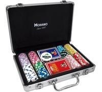 200-teiliges Pokerchips-Set (14g) Con 2 Coperte Carte-Poker & Valigia MODIANO