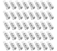 200 terminali pieghevoli per cordoncino, 5 x 12 mm, estremità a crimpare, estremità a crimpare, in pelle, per creazione di gioielli, collane e fai da te, argento