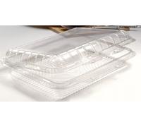 200 VASCHETTE DI PLASTICA PER ALIMENTI CONTENITORE TRASPARENTE C/BOMBATO CC 600