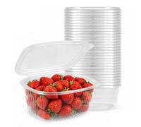 200 VASCHETTE OVALI PLASTICA PER ALIMENTI 1000 cc IN PET TRASPARENTE