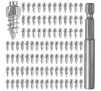 200 viti per pneumatici da 4 x 12 mm con strumento per auto SUV per l'inverno antiscivolo neve ghiaccio punte per una presa affidabile su strada nella stagione fredda