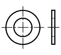 200 x 1405160 rondella rotonda M1,6 D = 4 mm h = 0,3 mm serraggio pressato BN...