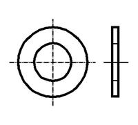 200 x 1875361 rondella rotonda M1,7 D = 4,5 mm h = 0,3 mm acciaio DIN: 125A B...