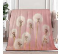 200 x 200 cm Coperta in flanella per bambini Rosa, Pianta Il Sogno Del Dente Di Leone Microfibra Morbido Durevole e Caldo 3D Stampa Peluche Matrimoniale Coperte Copriletti per Letto Divano