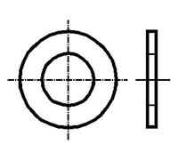 200 x 8025835 rondella rotonda M4 D = 4,3 mm h = 0,8 mm acciaio BN: 84520 BOS...