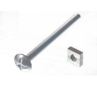 200 X Bulloni Per Tetto E Dadi Quadrati ZP Zincati M6 X 80 | Onestopdiy Nuovo
