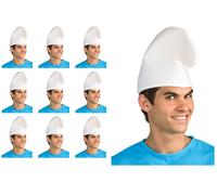 200 X Cappello Puffo Gnome Costume Da Festa Per Adulti Taglia Bianca