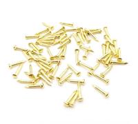 200 X Golden Silver Brass Bronze Diameter 1,2 mm Length 6 mm 8 mm 10 mm Iron Small Round Head Nail for Jewelry Box Hinge(Golden 1,2 X 6 mm)