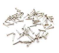 200 X Golden Silver Brass Bronze Diameter 1,2 mm Length 6 mm 8 mm 10 mm Iron Small Round Head Nail for Jewelry Box Hinge(Silver 1,2 X 8 mm)
