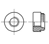 200 x M3/BN197 1097903 dado rivettato tondo M3 rivestimento in acciaio: zinco...