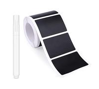 200 x Nero Lavagna Adesivi Etichette con 1 x pennarello cancellabile Etichette colorate Partner per cucine Vasetti per spezie adesivi riutilizzabili adesivi per lavagna Adesivi lavagna (4 * 6cm)