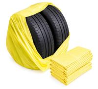 Stix Automotive Equipment Sacchetti per Pneumatici - 200 Pezzi - 100x100cm - Sacchetti in LDPE - Giallo