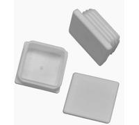 200 x tappi a lamella, tappi a tubo quadrato, tappi da 30 x 30 mm (esterno) BIANCO