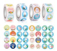 2000 adesivi regalo per coniglietti pasquali e uova per biglietti carini, buste adesive rotonde per buste, biglietti di tenuta per Bambini da Realizzare e Decorare etichette adesive da 2,5 cm(B)