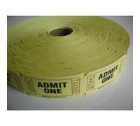 2000 biglietti della lotteria gialli Ammetti un singolo rotolo numerato consecutivamente