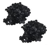 2000 copriviti compatibili con viti a testa piatta a croce da 7 ~ 8 mm di diametro progettato per mantenere le condizioni della vite nel tempo (nero)
