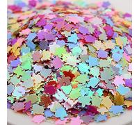 2000 coriandoli in PVC glitterati per feste di tartaruga marina per fai da te e arte bicchieri per nail art, matrimoni, matrimoni, matrimoni, feste di compleanno, San Valentino, 45,4 g (colori misti)