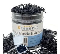 2000 elastici in gomma da 1,27 cm, elastici BEBEEPOO morbidi in gomma, resistenti per tutto il giorno, comoda scatola e una piccola scatola per trecce di capelli, code di cavallo, trecce e barba